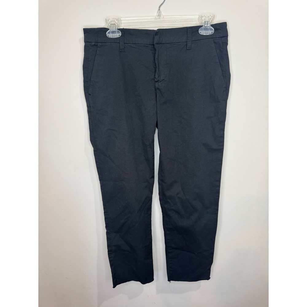 Frank & Eileen Wicklow Italian Chino Pant Black sz 4 Cotton Blend